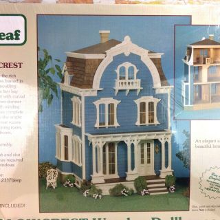 Greenleaf Willowcrest Wooden Dollhouse Kit 8005 Victorian Mansard 1991 Usa