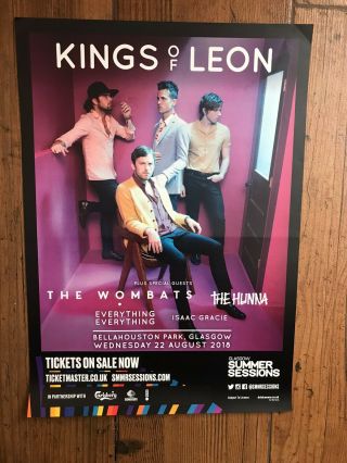 King Of Leon 2018 Concert Poster The Wombats Everything Everything