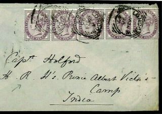 Gb Royalty 1890 Cover India Mail Hrh Prince Albert Victor 