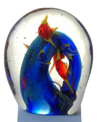 Murano - Style Glass Aquarium Fish Sculpture
