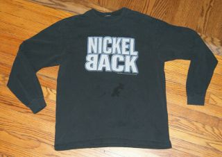 Vintage Authentic Nickelback 2001 Silver Side Up Ls Graphic T Shirt Adult Xl