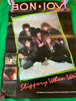 Jon Bon Jovi Slippery When Wet Album Poster 24 " X36 "