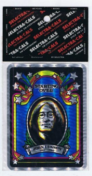 Vintage 1980s John Lennon Selectra - Cals Commemorative Decal Sticker