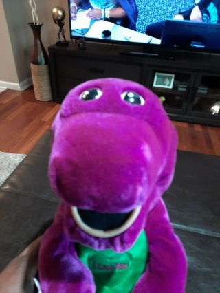 Vintage Barney Purple Dinosaur Plush Fully Body Sings