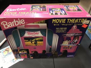 Barbie Movie Theater With Magical Screen Plus Snack Bar Mattel 1995