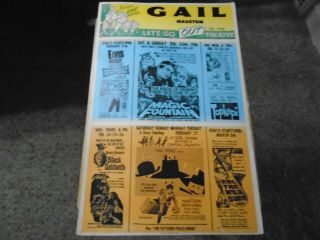 Elvis Presley - 1965 Gail Theater Movie Poster With Roustabout Ad
