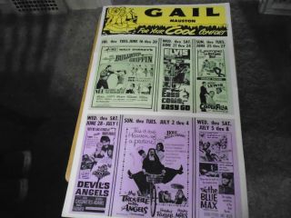Elvis Presley - 1967 Gail Theater Movie Poster With Easy Come Easy Go Ad