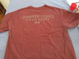 Jennifer Lopez Its My Party Tour Xl Crew T - Shirt Upstaging Lighting & Transport