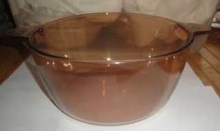 Corning Ware Vision 5 Qt 4.  5 Liter Amber Dutch Oven Stock Pot Only No Lid