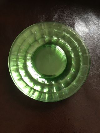 7 Block Optic Green Depression Glass by Anchor Hocking 6” Bread & Butter Plates 2