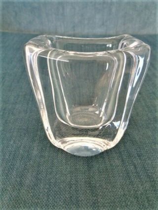 Daum France Crystal Glass Signed Cigarette Holder Small Vase