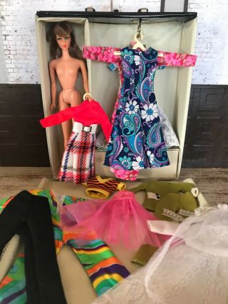 Vintage Barbie Lot; 1967 Mod Barbie,  Clothes By Maddie Mod,  Mego And Other Clone