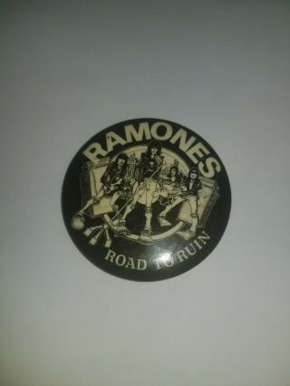 Vintage 1978 Ramones Road To Ruin Pinback Punk Promo