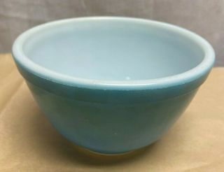 Vintage Pyrex 401 Mixing Bowl 1.  5pt Blue Turquoise Small Nesting 2