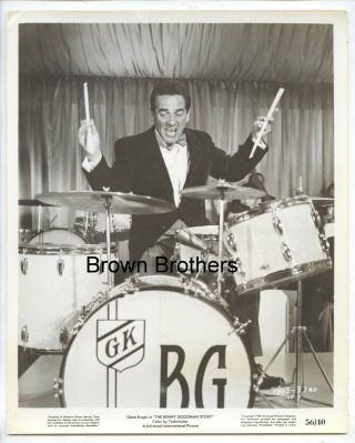 Vintage 1950s American Jazz Drummer Gene Krupa W/benny Goodman Band Photo