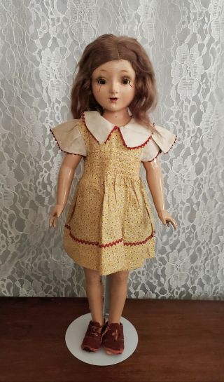 21 " Horsman Sweetheart Composition Teen Doll Antique Vintage 1930s 30s Rare Tlc