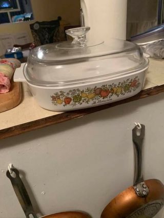 Vintage Corning Ware Casserole Dish With Lid