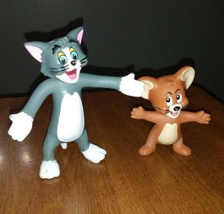 1992 Just Toys Tom & Jerry The Movie Bendy Bendable Pvc Action Figure Set