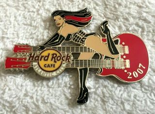 Hard Rock Cafe Atlantic City 2007 Sexy Dancer Girl On Guitar Pin Le 300 - 37587