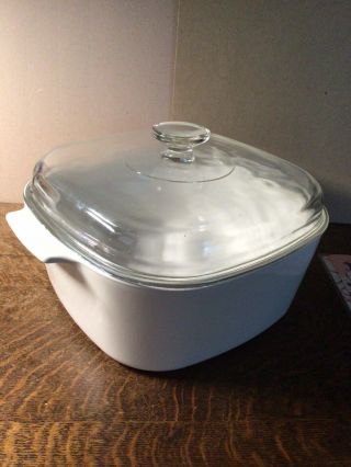 Corning Ware 5 Liter A - 5 - B With Lid Winter White Baking Dish
