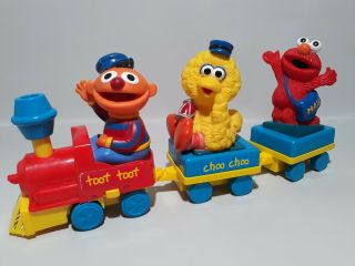 Vtg Tyco Sesame Street Train Set Toy Big Bird Elmo Ernie No Track