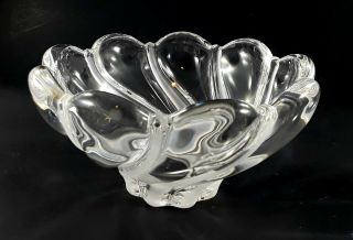 Mikasa Peppermint Clear Frost Swirl Candy Dish Bowl