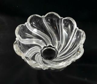 Mikasa Peppermint Clear Frost Swirl Candy Dish Bowl 2