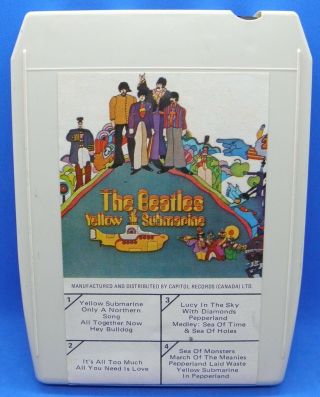 Vintage The Beatles Yellow Submarine 8 Track Tape 8xw - 153 Rock & Roll -