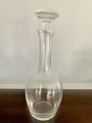 Marquis By Waterford Crystal Wine Decanter Signed,  Plain,  13.  5 " W Stopper.
