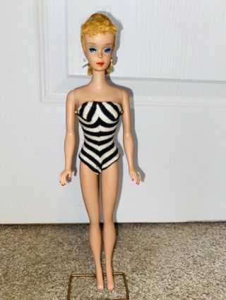 Vintage 1960s 4 Ponytail Barbie Blonde Solid Body