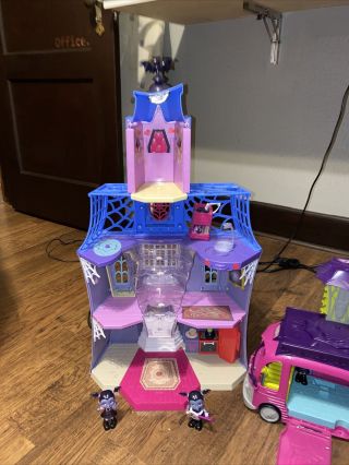 Disney Junior Vampirina Castle Mansion House Playset & Character Set With Van