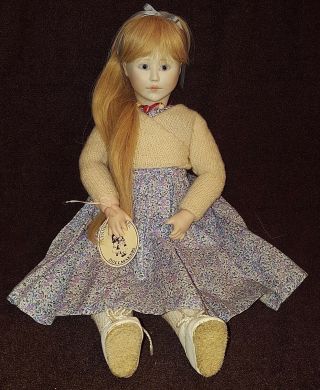 Stunning Lynne & Michael Roche Doll 15 " Claudine 174 W/ Tag & Wood Necklace