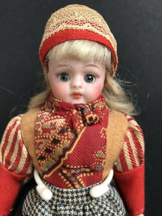 Antique German 9” Simon Halbig 950 (?) Bisque Head Doll National Costume