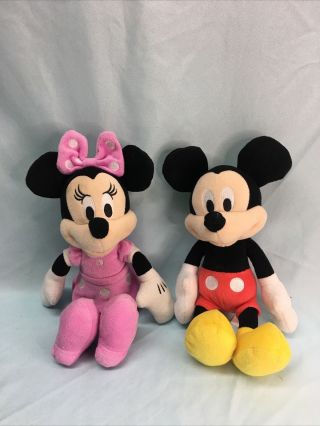 Disney Mickey & Minnie Mouse 10 " Stuffed Plush Doll Toy Pink Polka Dot Dress 15