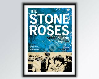 Stone Roses At Spike Island Reimagined Poster A3 Size.