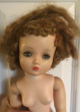 Vintage 1950’s Madame Alexander Cissy ? Doll,  Blonde Hair,  Sleepy Eyes,  No Clothes
