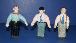 1991 The Three Stooges Moe Curly Larry Pvc Figurines By Nmp Columbia Pictures