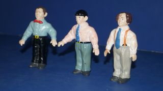 1991 The Three Stooges Moe Curly Larry PVC Figurines by NMP Columbia Pictures 2