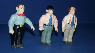 1991 The Three Stooges Moe Curly Larry PVC Figurines by NMP Columbia Pictures 3