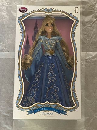Disney Store Sleeping Beauty 17 " Princess Aurora Blue Dress Doll Box Damage Read