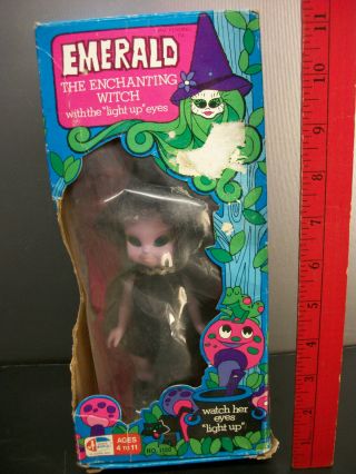 Rare Vintage 1972 Milton Bradley Emerald The Enchanting Girl Witch Doll