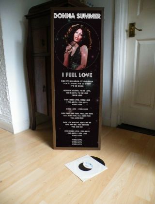 Donna Summer I Feel Love Promotional Poster Lyric Sheet,  Disco,  1970 