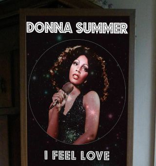 DONNA SUMMER I FEEL LOVE PROMOTIONAL POSTER LYRIC SHEET,  DISCO,  1970 ' S 2