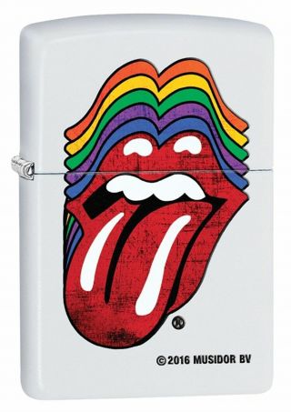 Zippo Windproof Lighter With Rolling Stones Tongue Logo,  29315,