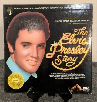 The Elvis Presley Story Vinyl 5 Lp Box Set 1977 Rca Dlm5 - 0263 Ltd Ed.  All Vg,
