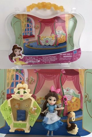 Disney Princess Little Kingdom Belle Doll Charmed Wardrobe Toy Set & Carry Case