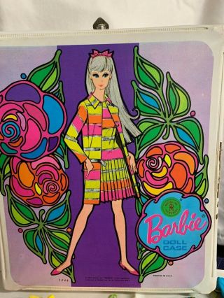 Vintage 1966 And 1967 Mattel Barbie Doll Case With Clothes And Accessories