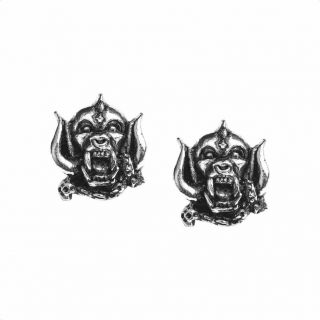 Alchemy Rocks Motorhead Warpig Ear Studs Earrings - Gothic Logo England