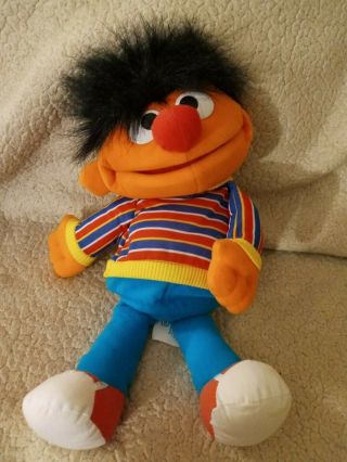 Vintage 1986 Playskool Sesame Street 16” Ernie Hand Puppet 70448