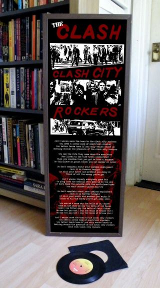 The Clash Clash City Rockers Promo Poster,  Lyric Sheet,  Straight Hell,  London